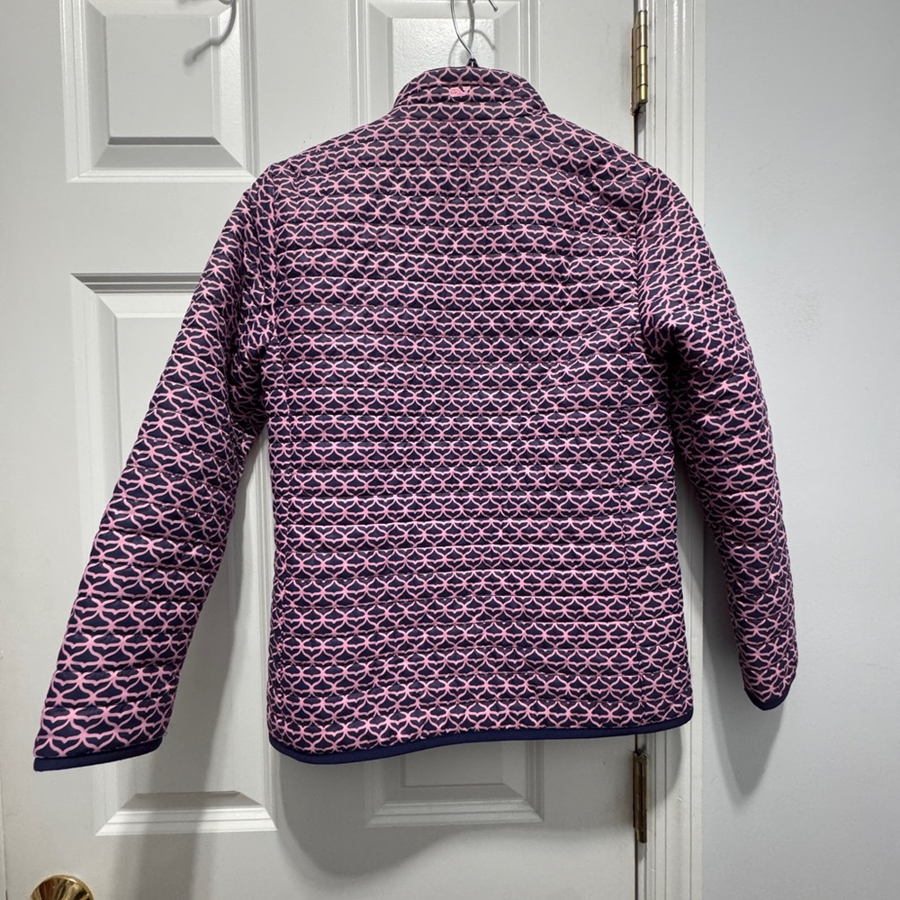 Vineyard Vines Pink and Navy Quilted size large (14) Jacket - Picture 3 of 9